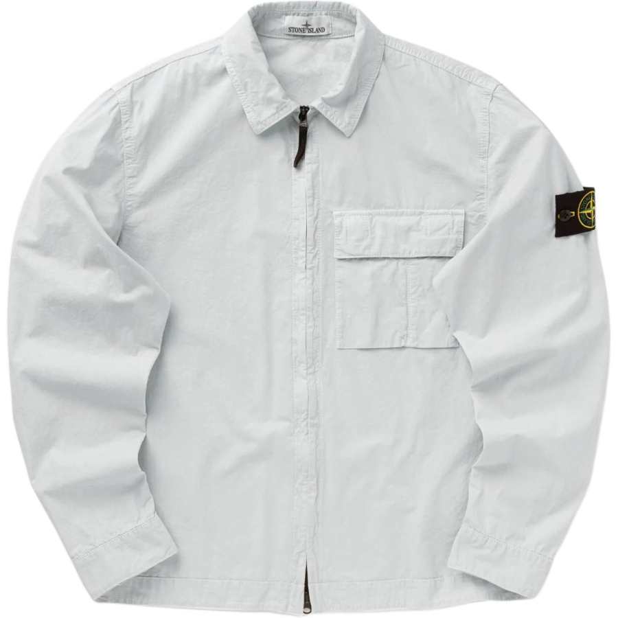 Stone Island Logo Patch Pocket Detail Shirt