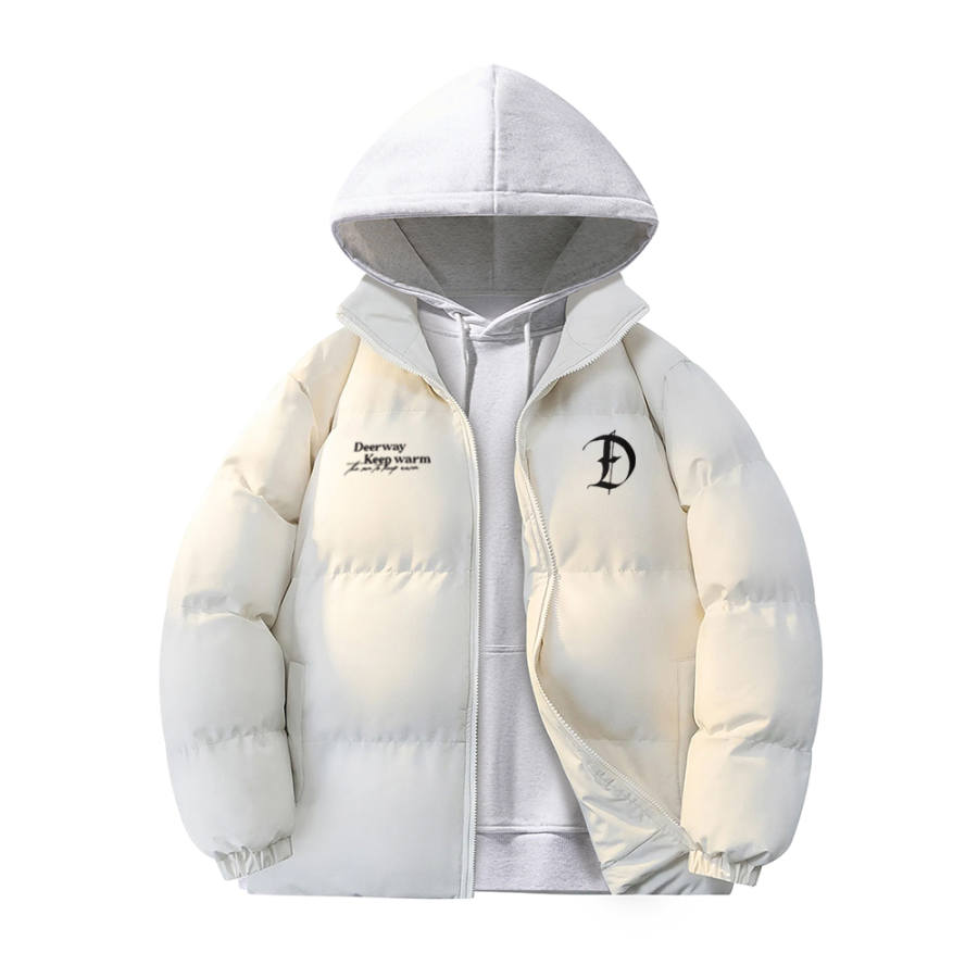 DEERWAY Puffer Jackets Unisex Stand Collar Thickened Padded Puffer Jacket