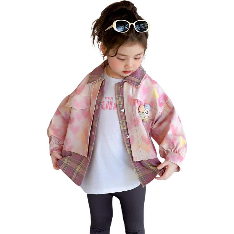 Lanza Casual Jacket Spring Fall Pink Children Aged 3 7 Years Old