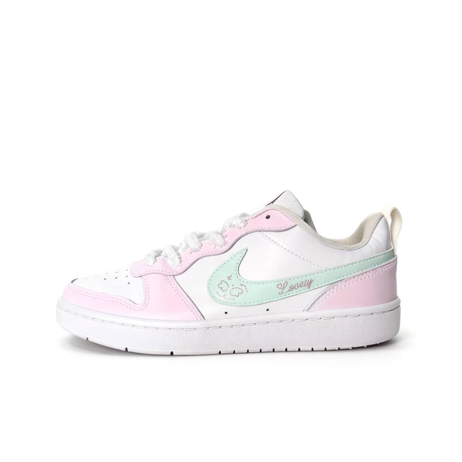 Nike Nike Pink White Angel Leather Cushioning Abrasion Resistant Slip Resistant Low top Skateboard Shoes Unisex Pink