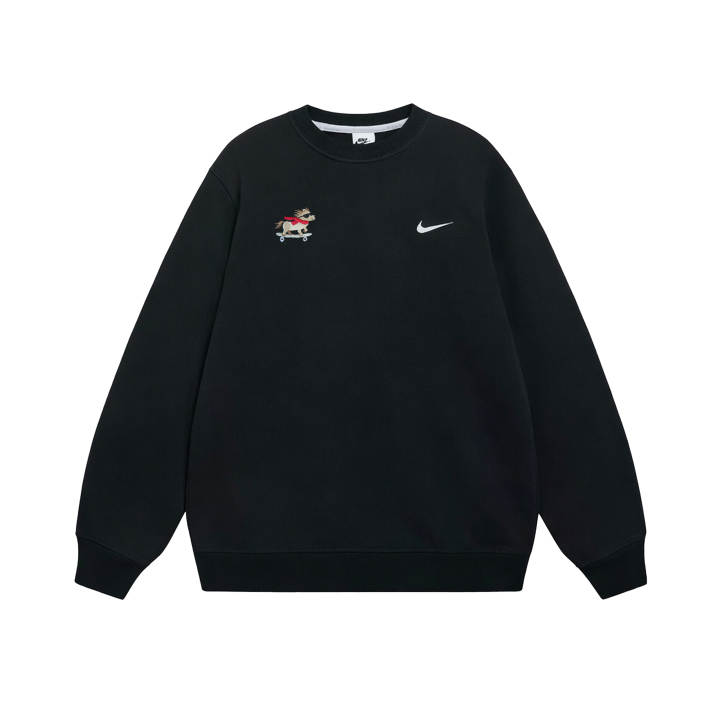 Nike Nike Club Sweatshirts Unisex Black Crew Neck Moderate Regular