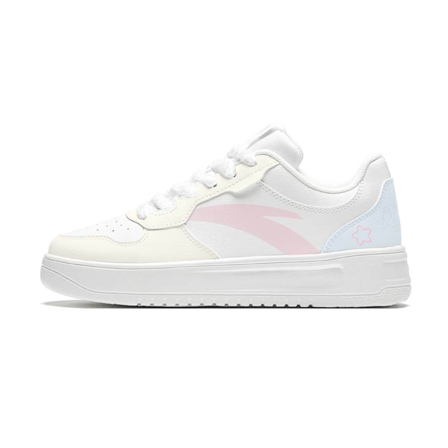 Anta Easy Synthetic Leather Slip Resistant Cushioning Abrasion Resistant Low top Skateboard Shoes Women's