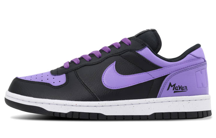 Nike Nike Big River Purple Synthetic Leather Abrasion Resistant Slip Resistant Low top Skateboard Shoes Men's Black Purple