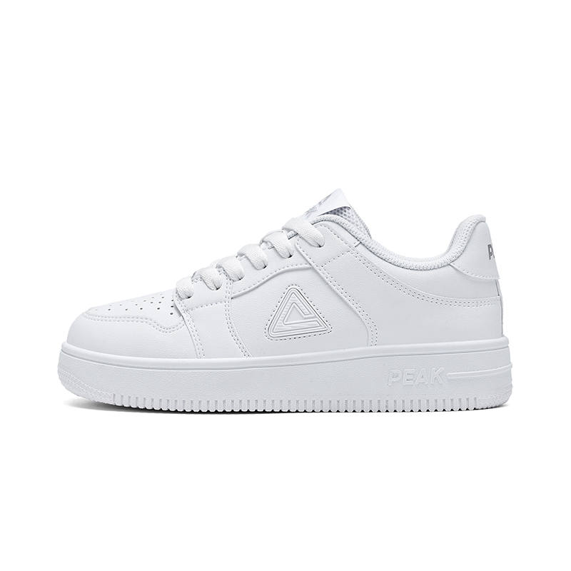PEAK Trendy Lifestyle Collection White Sneakers Low top Skateboard Shoes White Unisex