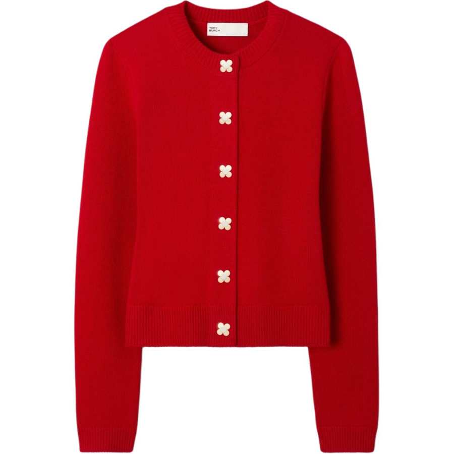 TORY BURCH Tory Burch flower-button cardigan