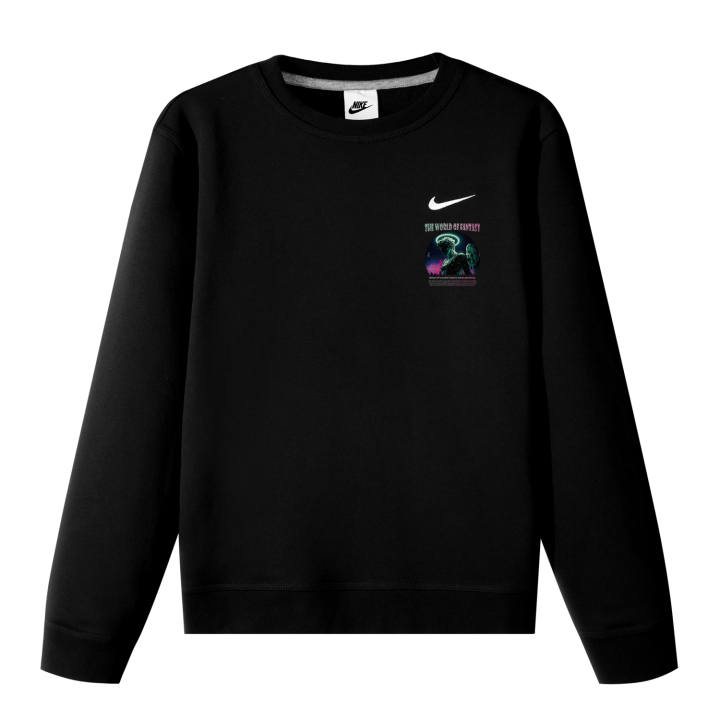 Nike Nike Cushion Cyber David Crew Neck Long Sleeve Covers Head Sweatshirt Unisex Black