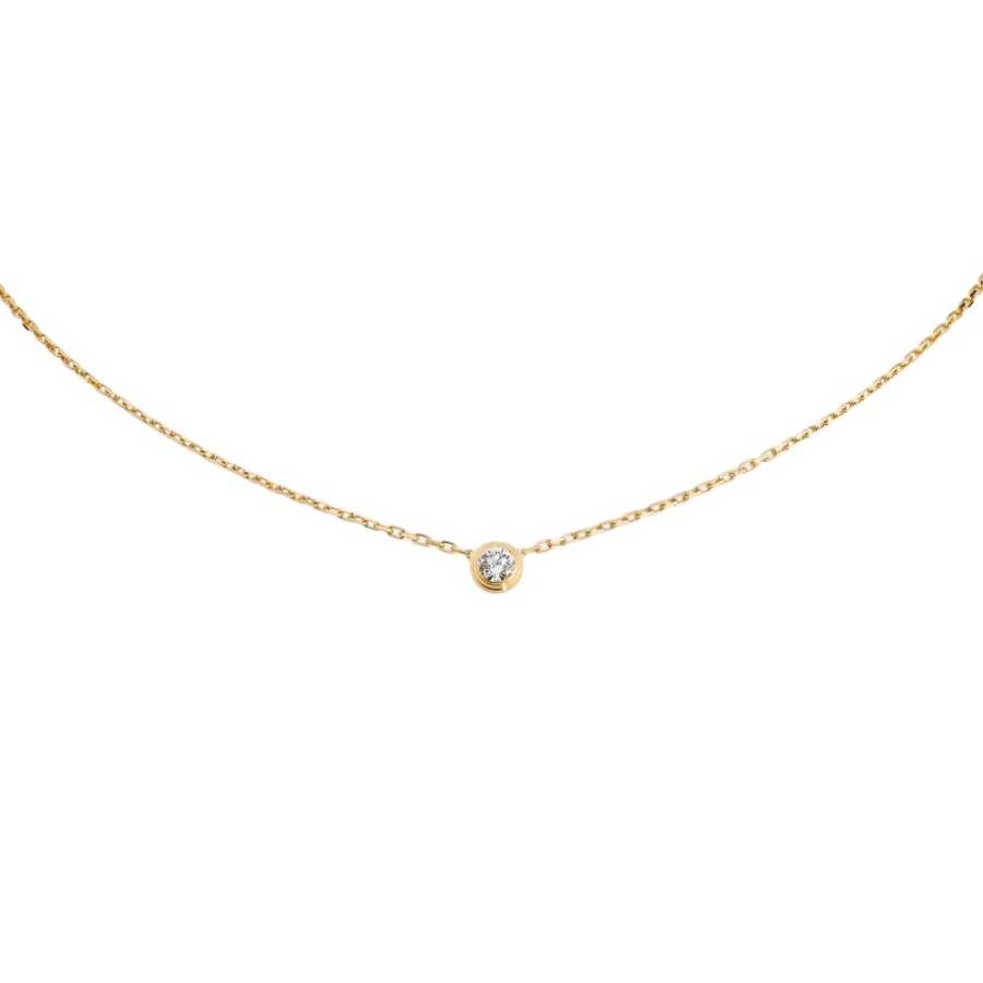 CARTIER D'Amour Collection 18K Gold Necklaces Unisex Gold