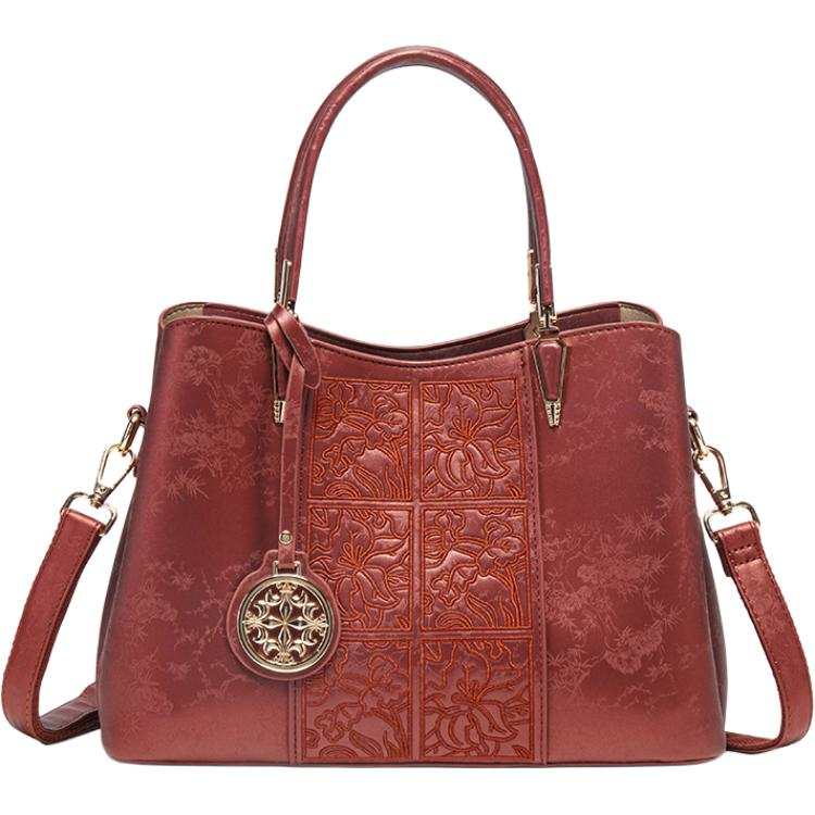 PAYOT Synthetic Leather Handbag Regular Women's Burgundy