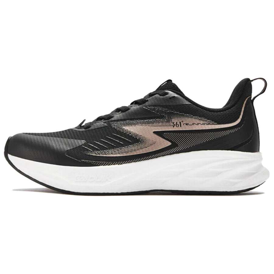 361° Cushioning Lightweight Cushioning Lightweight Low top Casual City Commuting Running Shoes Women's Black Gold