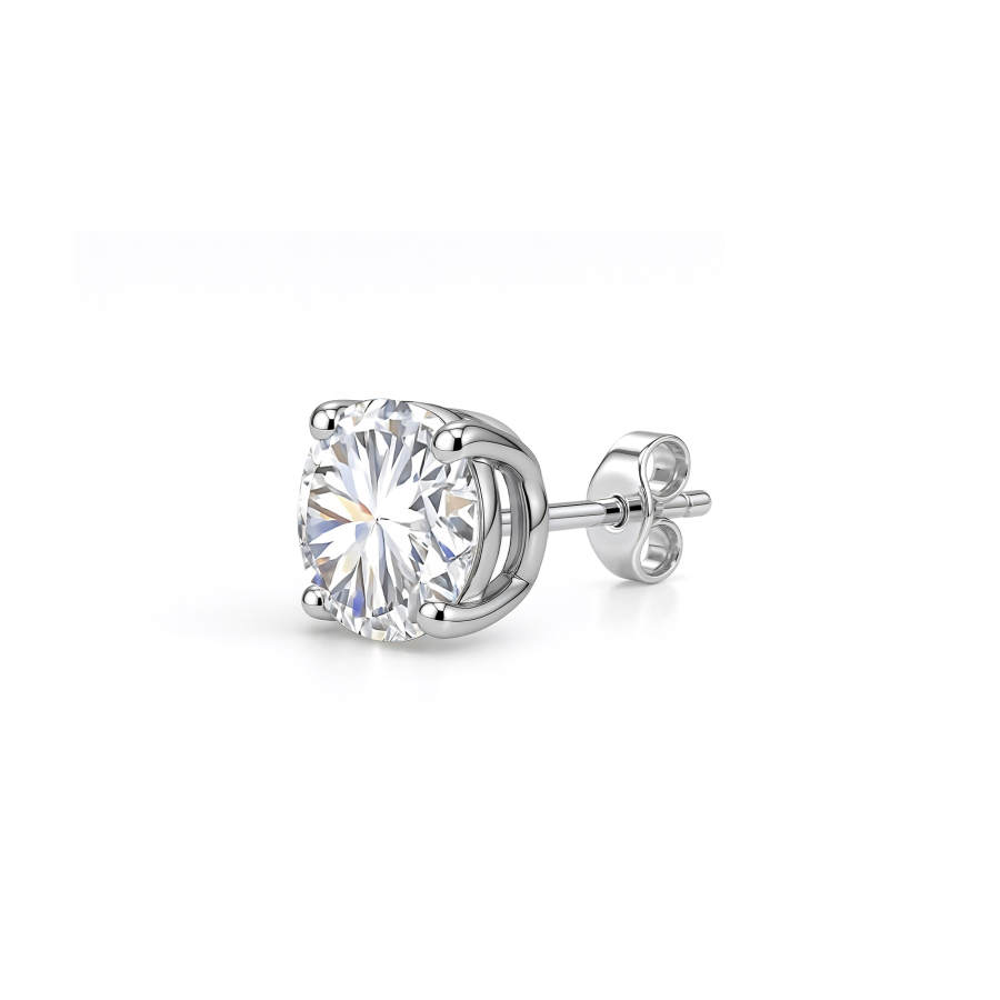 RAWNESS Moissanite Minimalist Style Fashion Stud Earrings Unisex Silver