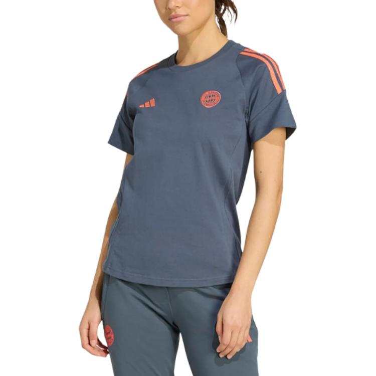 Adidas Adidas TIRO 25 T Shirts Women's Blue Gray Crew Neck