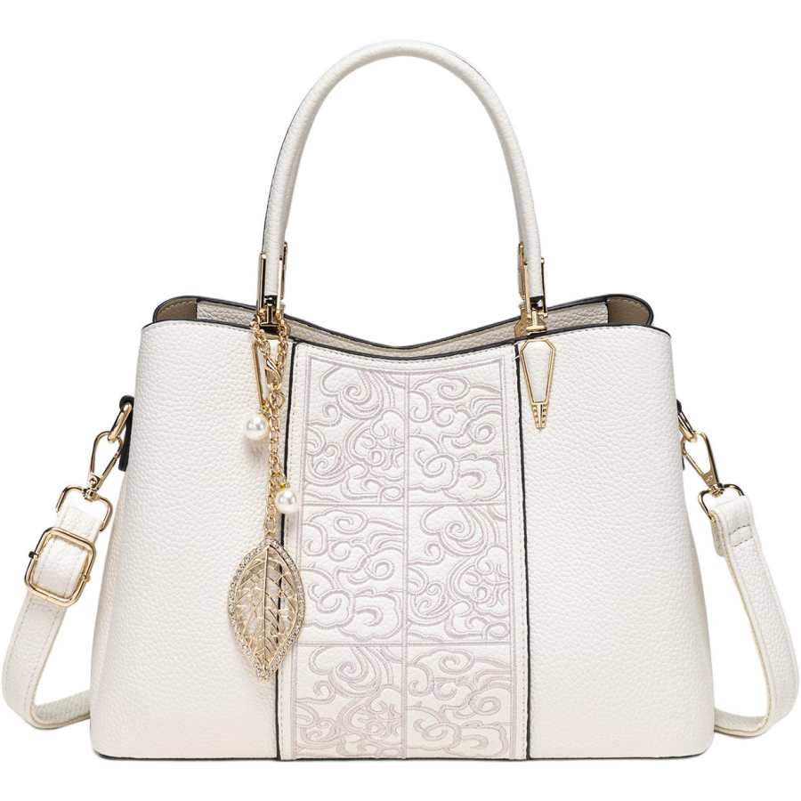 PAYOT PAYOT Synthetic Leather Handbag Regular Women's White