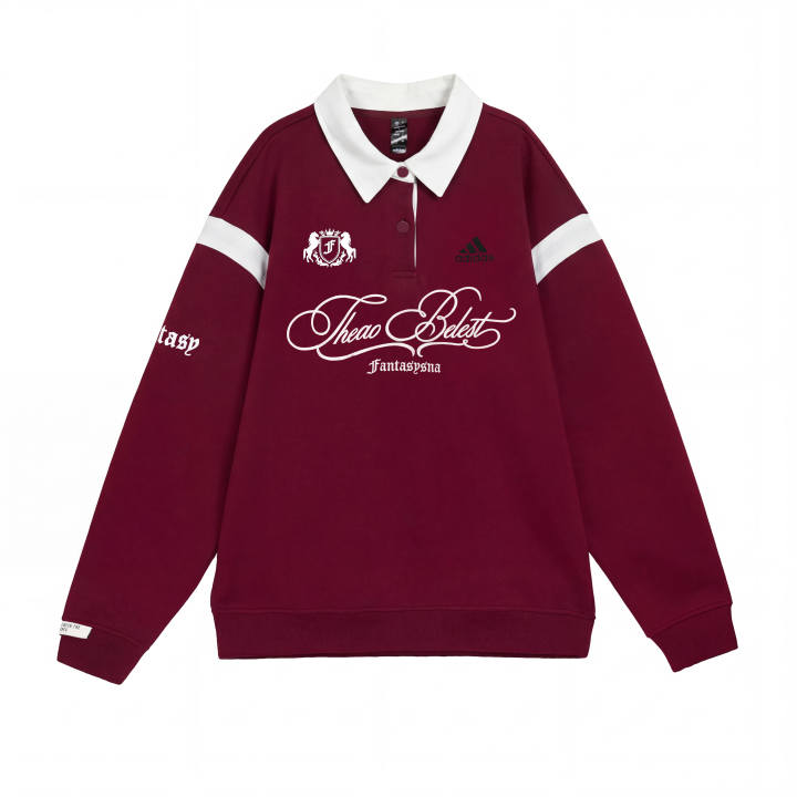 Adidas Adidas Sweatshirts Unisex Red Lapel Moderate Regular