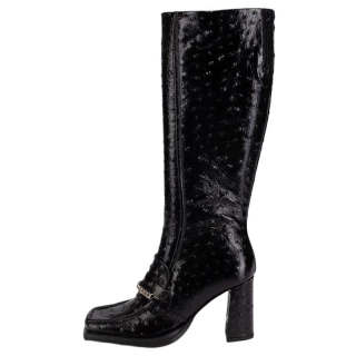 Martine Rose Calfskin Knee high Boots 9cm Women's Black