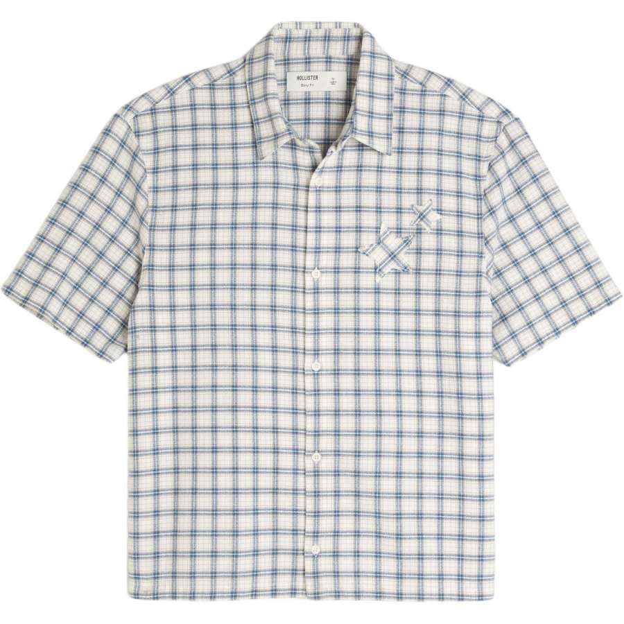 Hollister/ Shirts Men's Beige Plaid Lapel Moderate