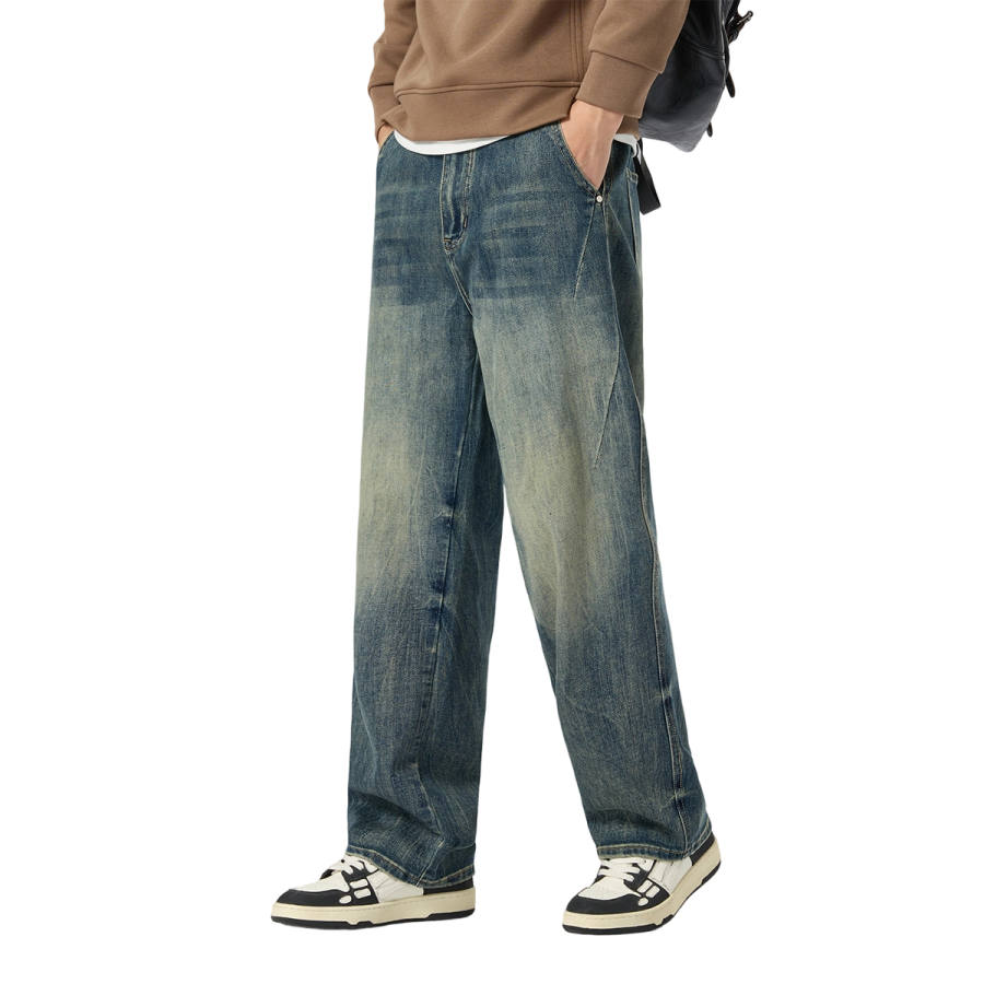 Jeep Jeans Unisex Nostalgic Blue Moderate Straight Fit Pants