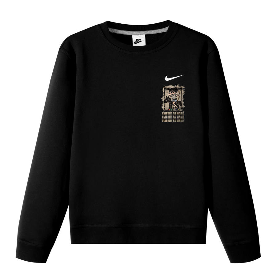 Nike Nike Club Fleece Lined CNY Immediate Success Crew Neck Long Sleeved Pullover Sweatshirt Unisex Black