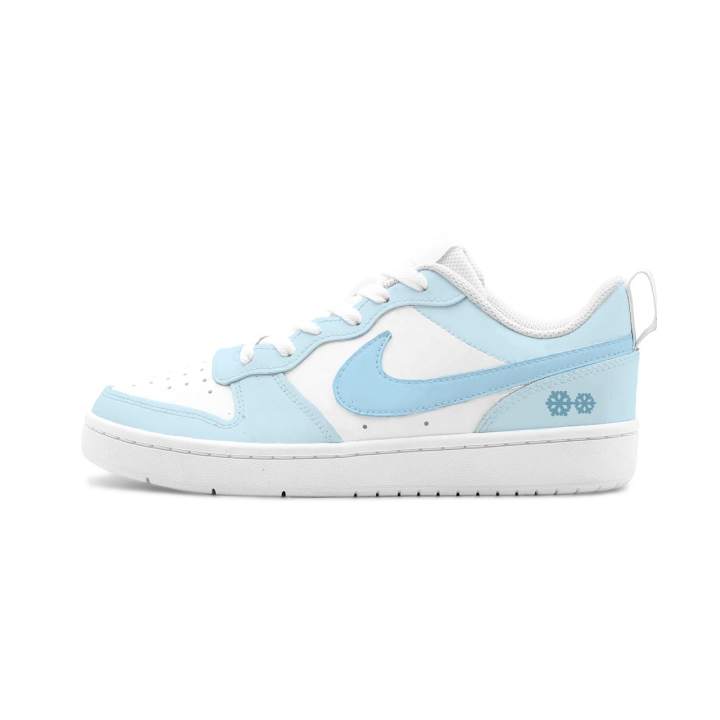 Nike Nike Court Borough 2 Ice Blue Snow Melt Leather Slip Resistant Cushioning Abrasion Resistant Low top Skateboard Shoes