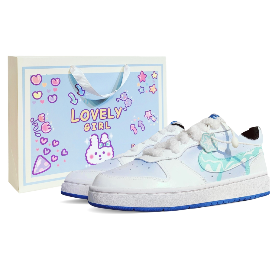 Nike Nike Court Borough Cushioning Abrasion Resistant Cushioning, Wear Resistant Low top Kids' Skateboarding Shoes Blue