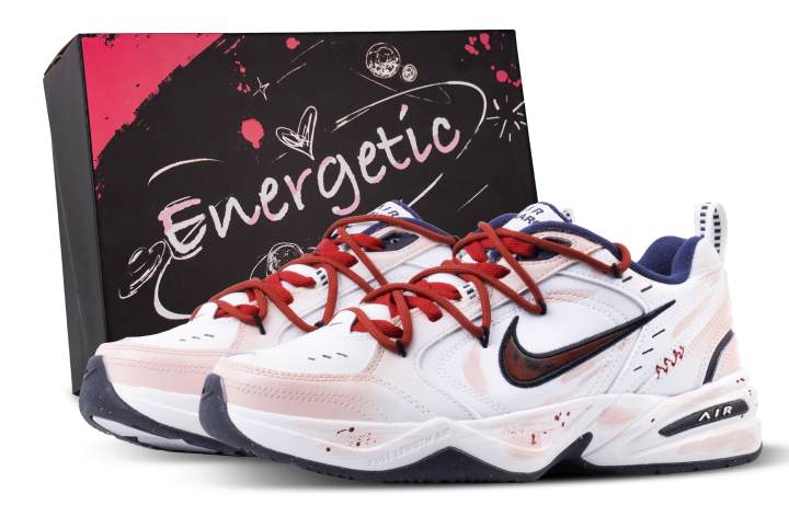 Nike Nike Air Monarch 4 Crimson Sunset Low top Chunky Sneakers Unisex White Pink