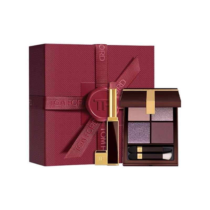 TOM FORD Super Fine Tube Lipstick Eye Shadow Makeup Set, Flame Desire Box Limited Edition Matte