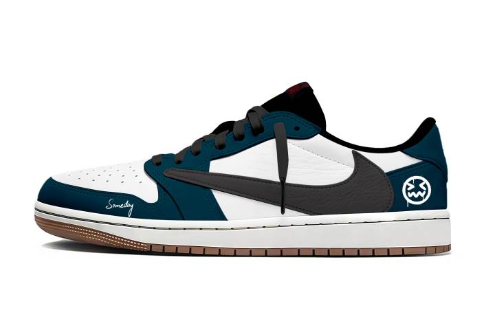 Jordan Travis Scott x Jordan Air Jordan 1 Ocean Love Abrasion Resistant Breathable Abrasion Resistant Breathable Low top