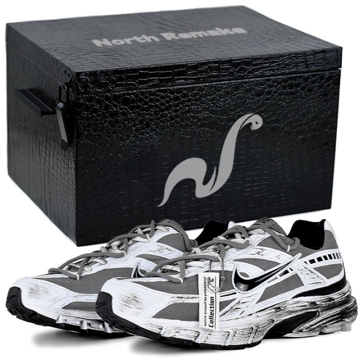 Nike Nike Initiator Abrasion Resistant Low top Running Shoes Men's Black White Gray