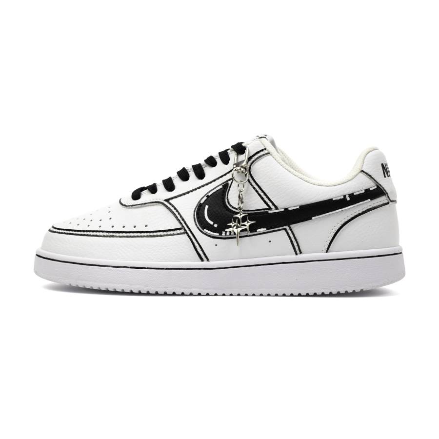 Nike Nike Court Vision 1 Demon's Kiss Leather Cushioning Abrasion Resistant Slip Resistant Low top Sports Skateboard Shoes