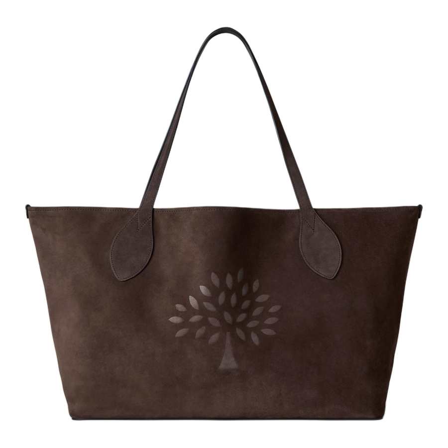 Mulberry Nubuck Tote Bag, Shopping Bag, Shoulder Bag Extra Large Women's Chocolate