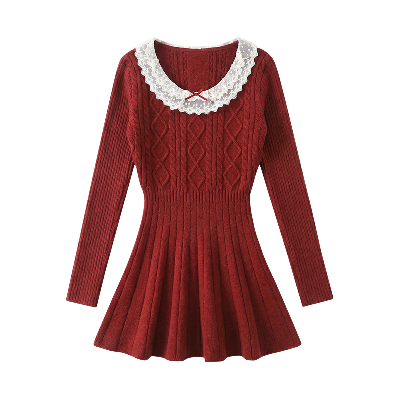Fabric Pig Long Sleeved Dress Women's