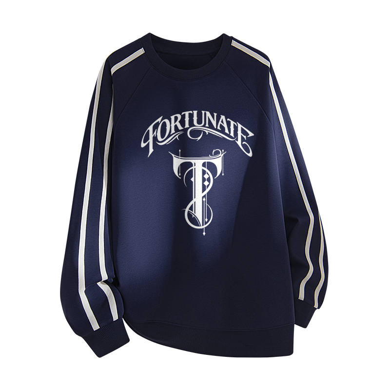 Tonlion Sweatshirts Unisex Crew Neck Moderate Regular