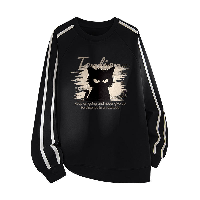 Tonlion Sweatshirts Unisex Crew Neck Moderate Regular