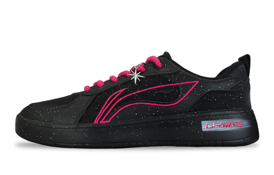 Li-Ning Li Ning Wheat Age Cushioning, Wear Resistant Low top Skateboard Shoes Men's Black Rose