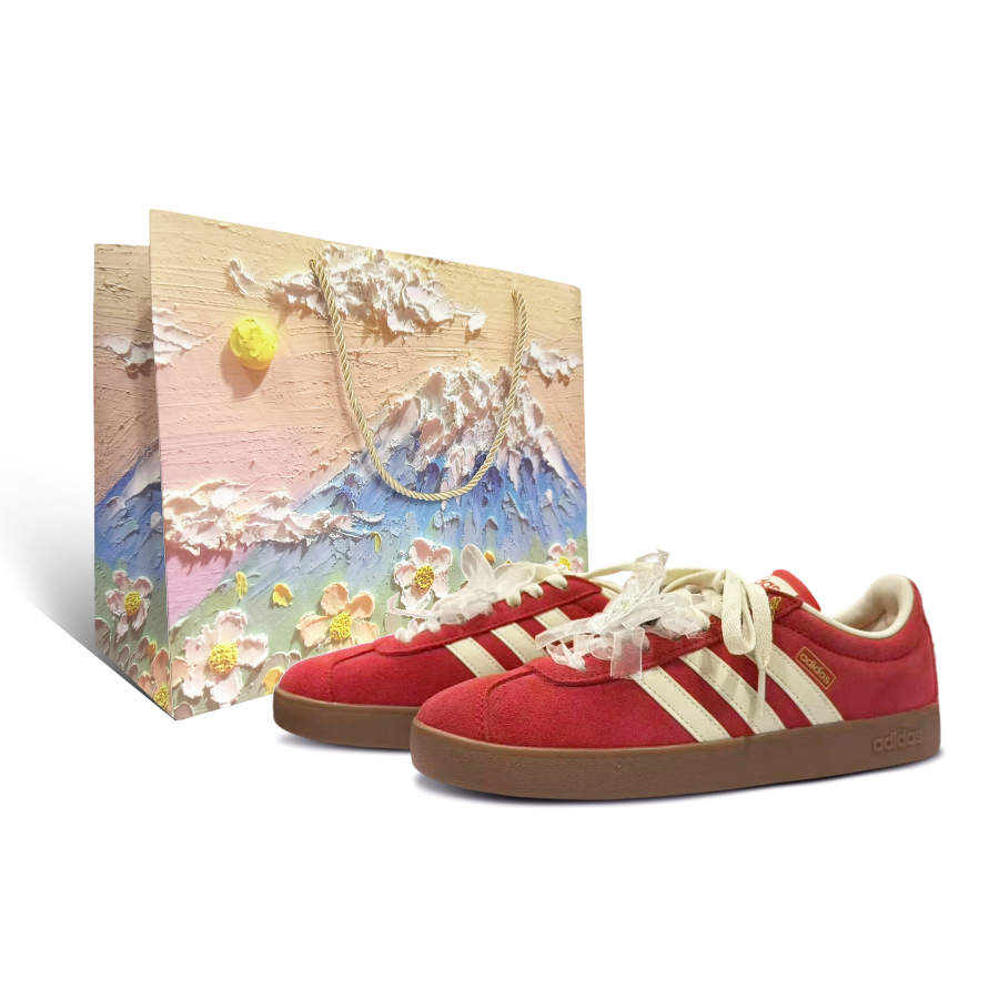 Adidas Adidas Vl Court Classic Fire Butterfly Low top Skateboard Shoes Women's China Red