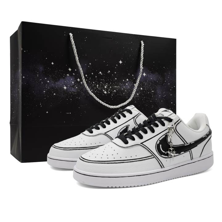 Nike Nike Court Vision 1 Skateboard Shoes Unisex Low Top Black