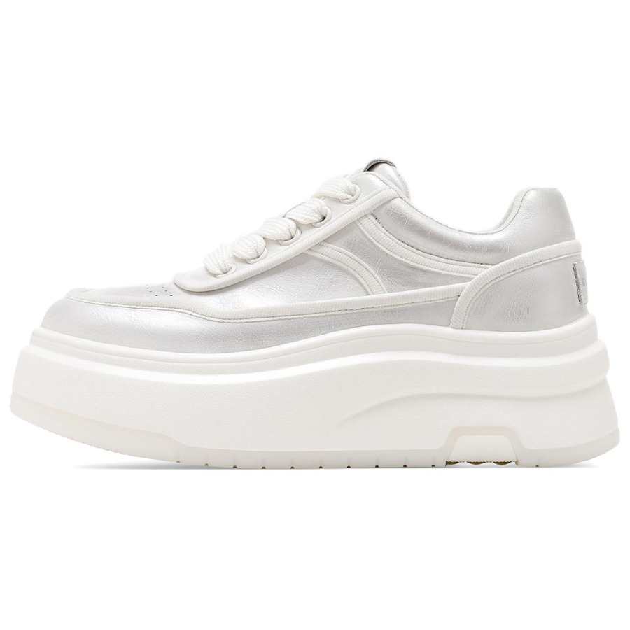 ST&SAT Synthetic Leather, Split Cow Leather Lightweight Low top Skateboard Shoes 5.5cm Women's