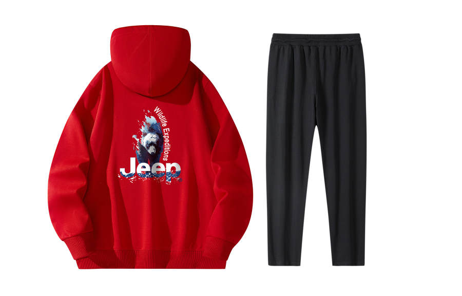 Jeep Wrangler Casual Sportswear Unisex Hooded Thickened