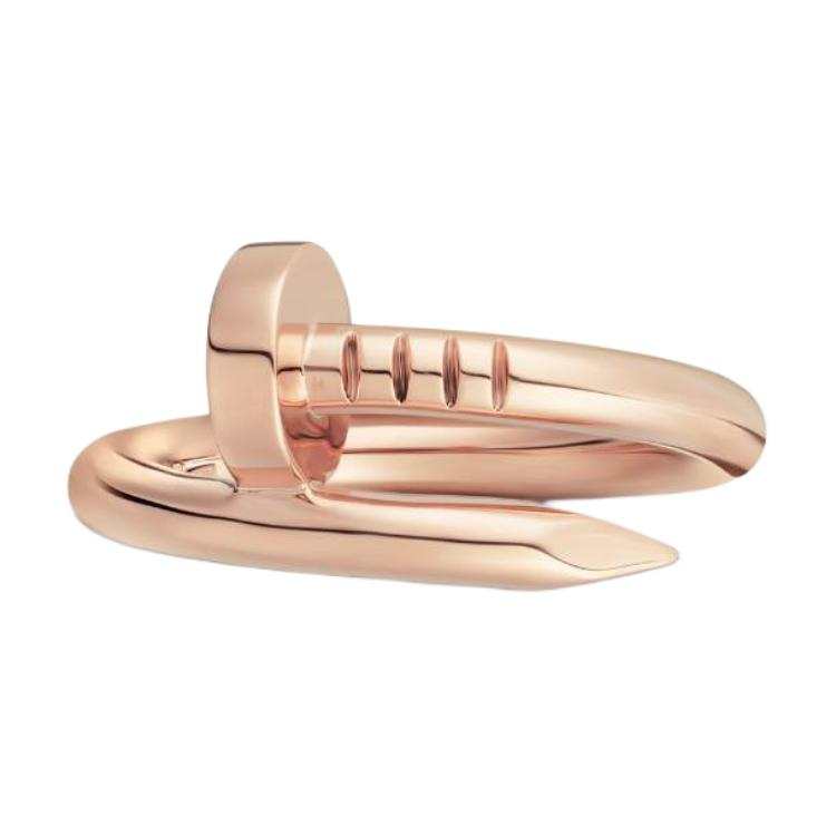 CARTIER JUSTE UN CLOU 18K Gold Rings Unisex Rose Gold