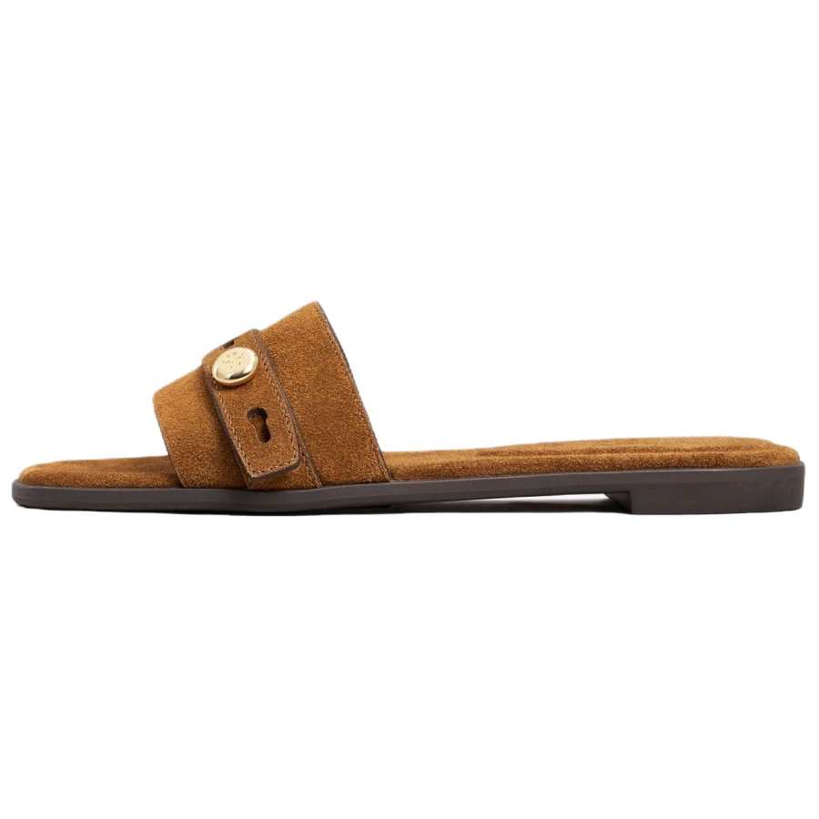 TORY BURCH Romy Slide Slippers Women's Brown