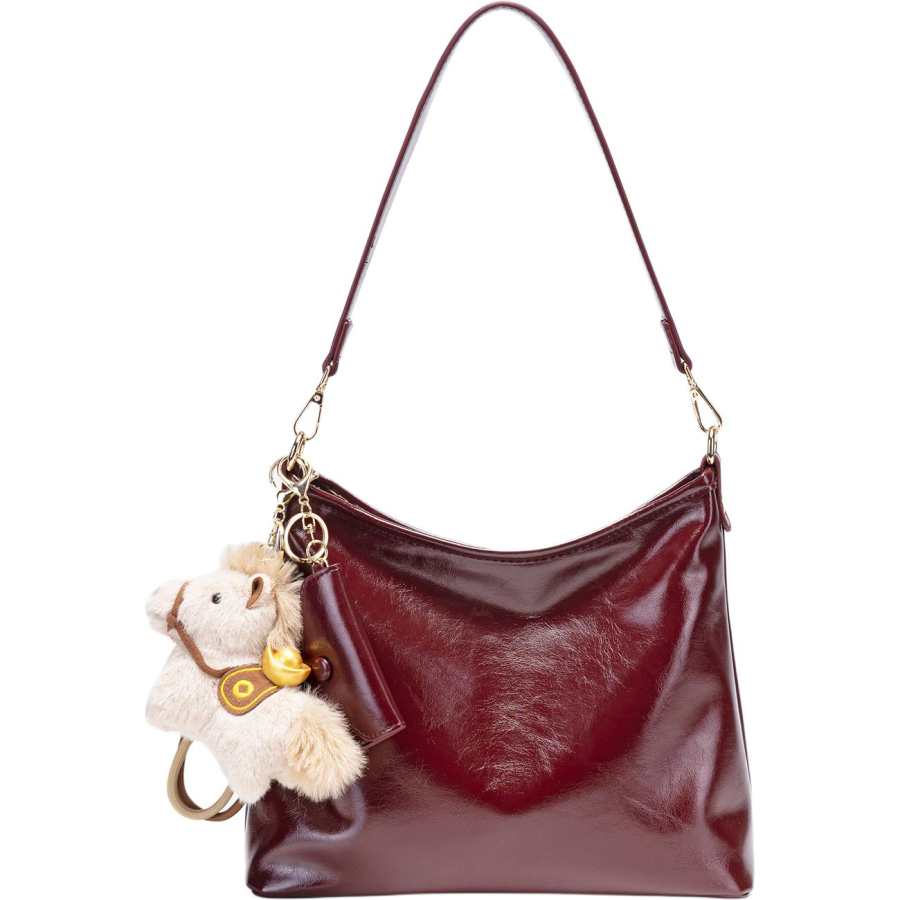 PAYOT Synthetic Leather Year Of The Horse Limited Edition Crossbody Bags Regular Women's Burgundy
