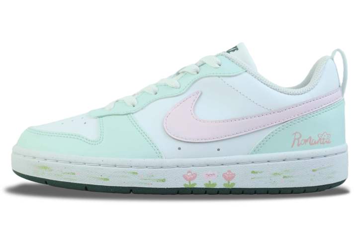 Nike Nike Court Borough Low top Kids' Skateboarding Shoes White Green Unisex