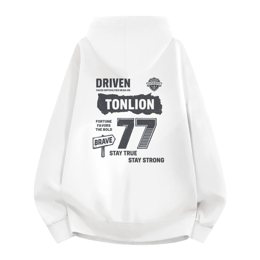 Tonlion Sweatshirts Unisex Hooded Moderate Regular