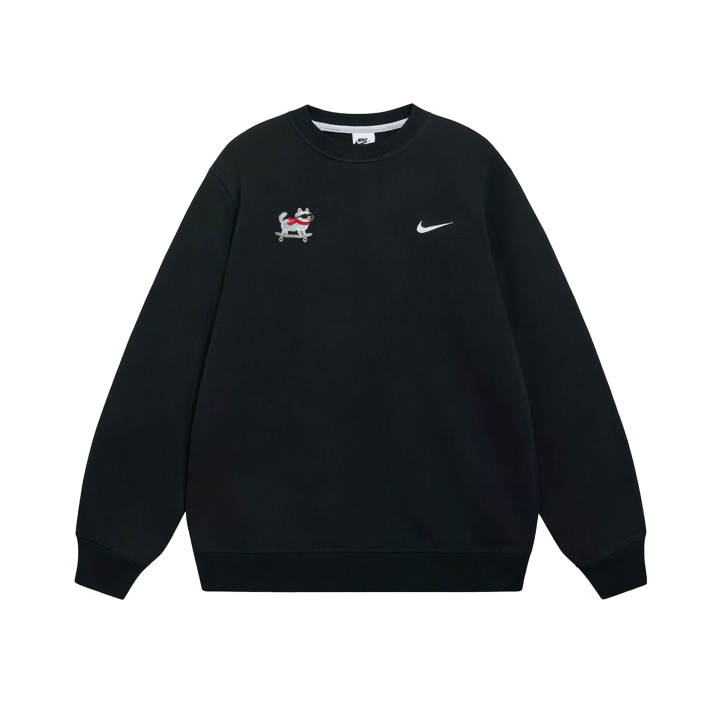 Nike Nike Club Sweatshirts Unisex Black Crew Neck Moderate Regular