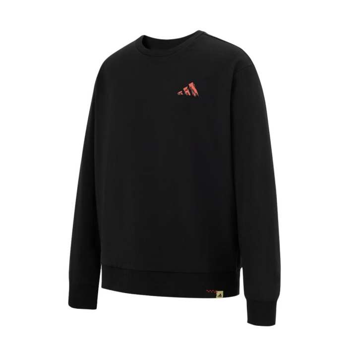 Adidas Adidas Sweatshirts Men's Black Crew Neck Moderate