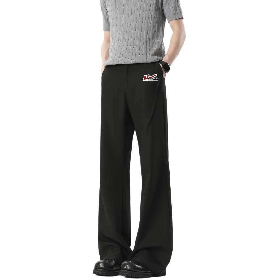 WARRIOR WARRIOR Suit Pants Unisex Black DIY Badge Moderate