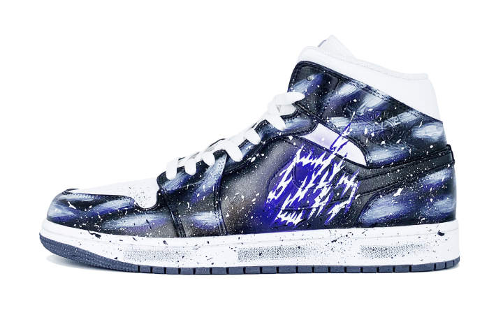 Jordan Jordan Air Jordan 1 Wheat, Ink Galaxy CNY Horse Year, Minimalist Style, Versatile, Campus Comfortable Mid top