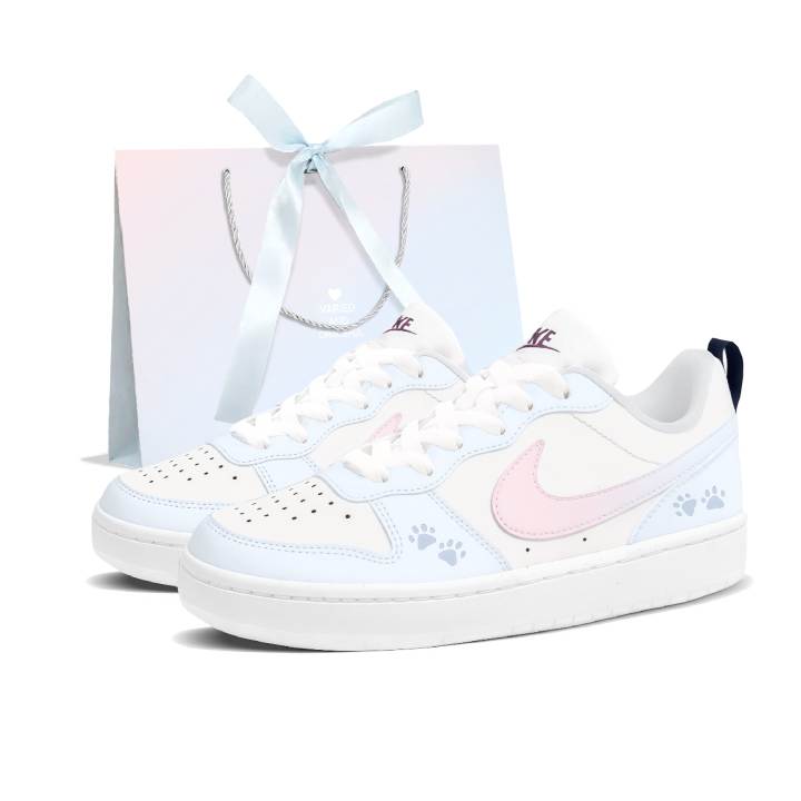 Nike Nike Court Borough Cute Sweet Meowth Leather Slip Resistant, Abrasion Resistant, Breathable