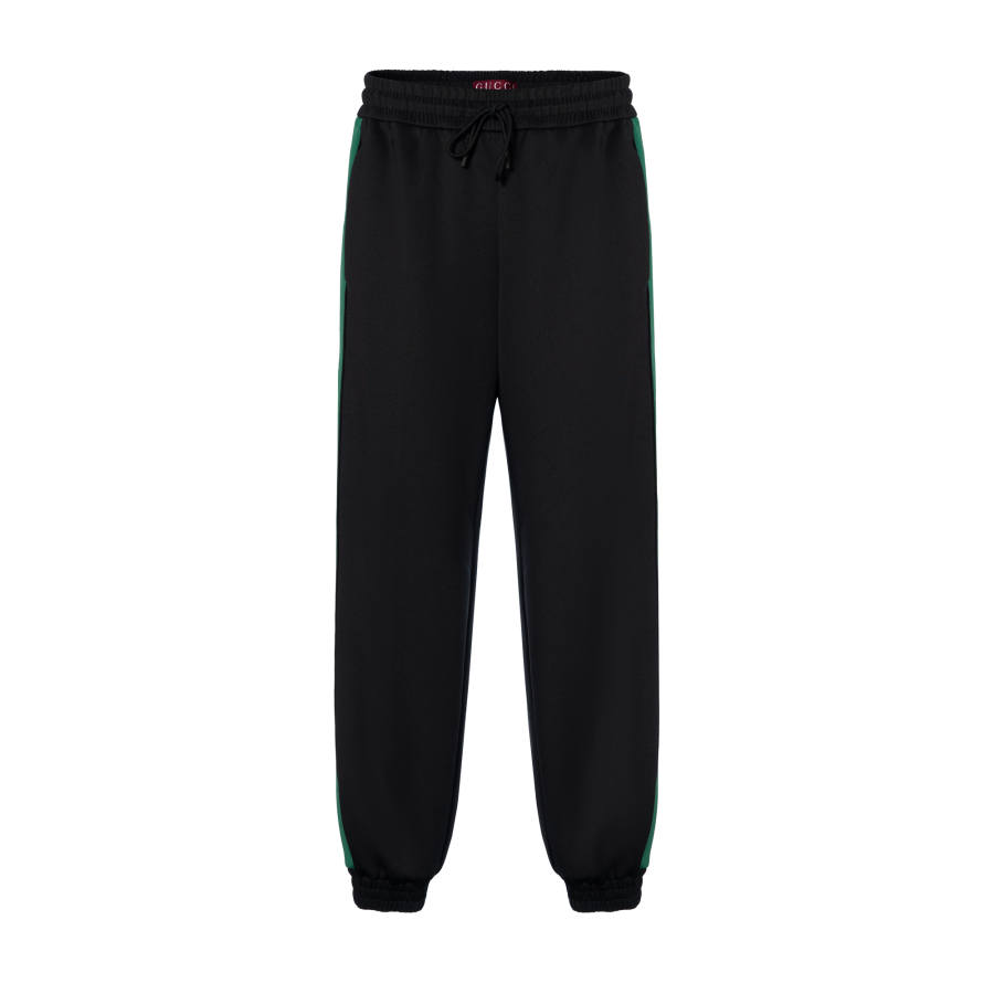 GUCCI SS24 Knitted Sweatpants Men's Black
