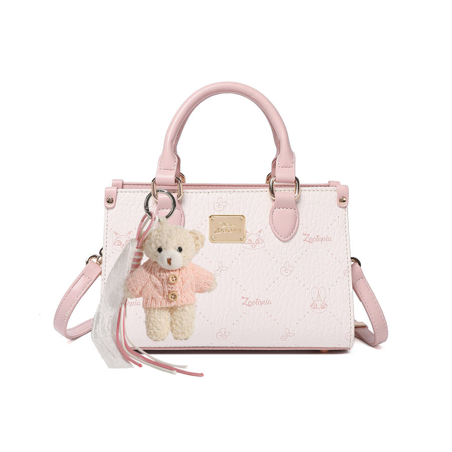 Disney PVC One Shoulder Handbag Regular Women's Pink/Blue