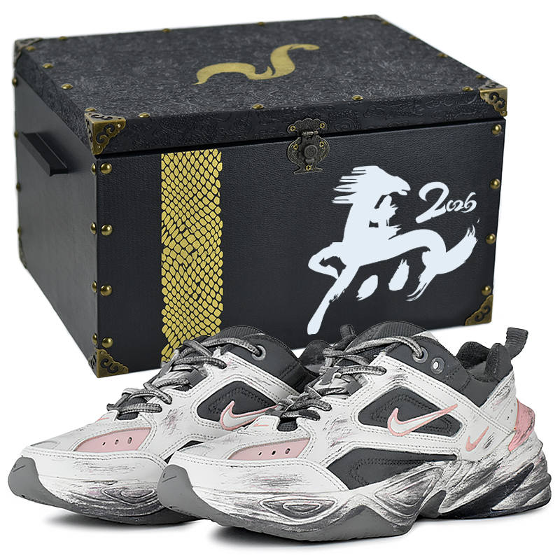 Nike Nike M2K Tekno Abrasion Resistant Low top Chunky Sneakers Women's Gray Black